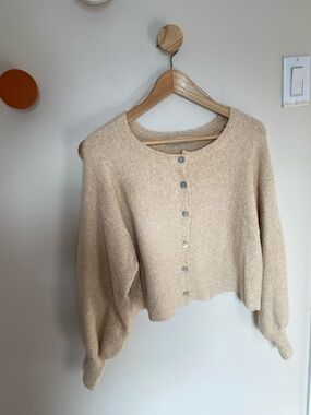 ZARA boucle Button-Front Women's Sweater